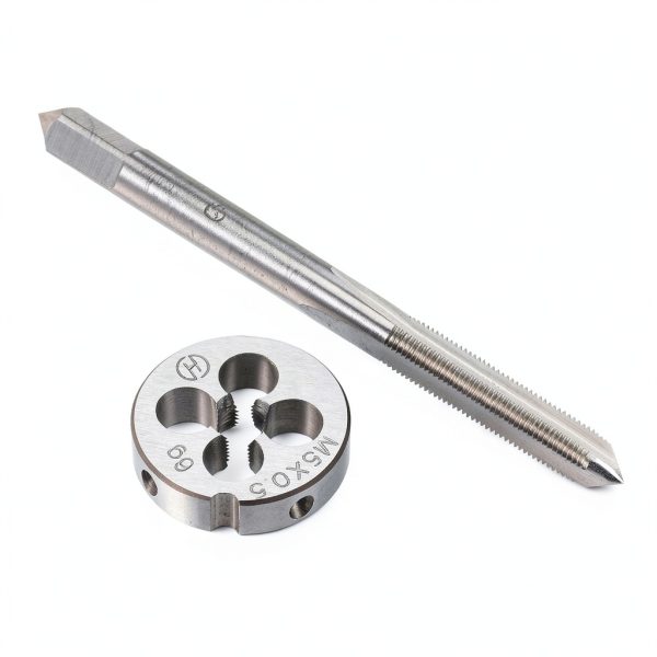 TOP-VIGOR M5 x 0.5mm Metric Tap and Die Set Right Hand Steel Threading-0